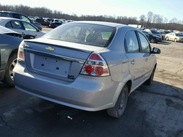 KL1TD5DE5AB105280 - 2010 CHEVROLET AVEO LS SILVER photo 4