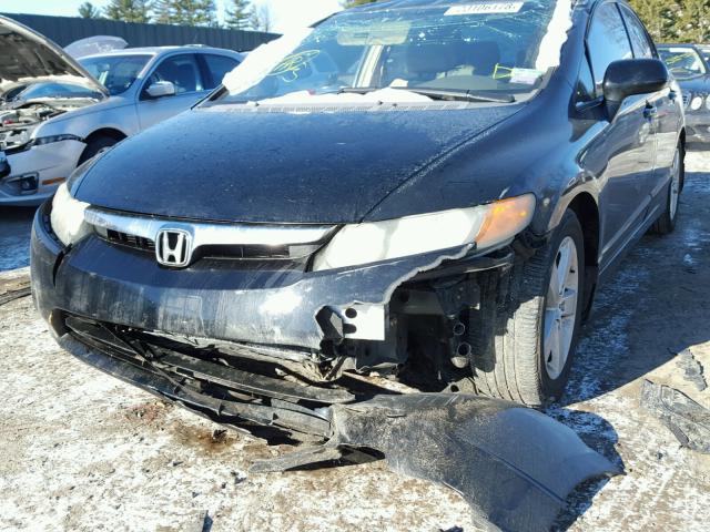 1HGFA16816L025010 - 2006 HONDA CIVIC EX შავი ფოტო 9