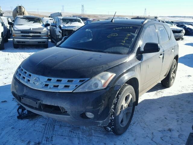 JN8AZ08W43W232142 - 2003 NISSAN MURANO SL BLACK photo 2