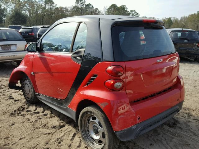 WMEEJ3BA1DK682196 - 2013 SMART FORTWO PUR RED photo 3