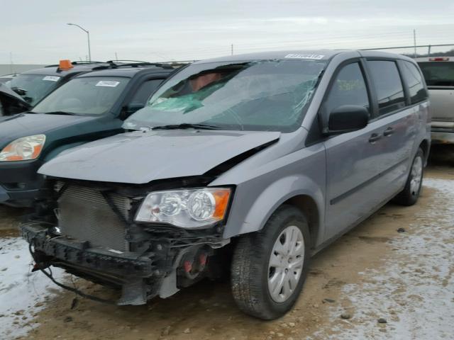 2C4RDGBG7ER362113 - 2014 DODGE GRAND CARA GRAY photo 2