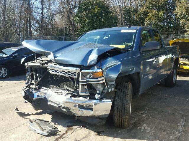 1GCVKREC8EZ103970 - 2014 CHEVROLET SILVERADO BLUE photo 2