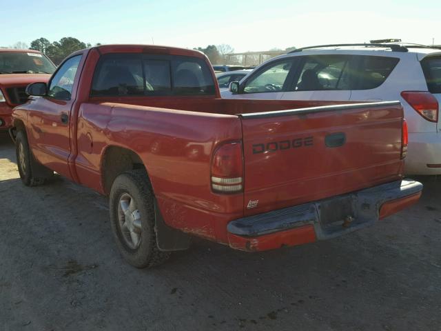 1B7FL26P8XS274692 - 1999 DODGE DAKOTA RED photo 3