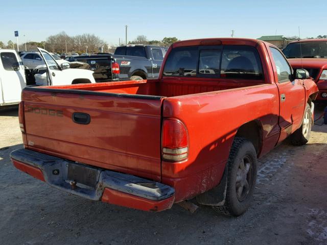 1B7FL26P8XS274692 - 1999 DODGE DAKOTA RED photo 4