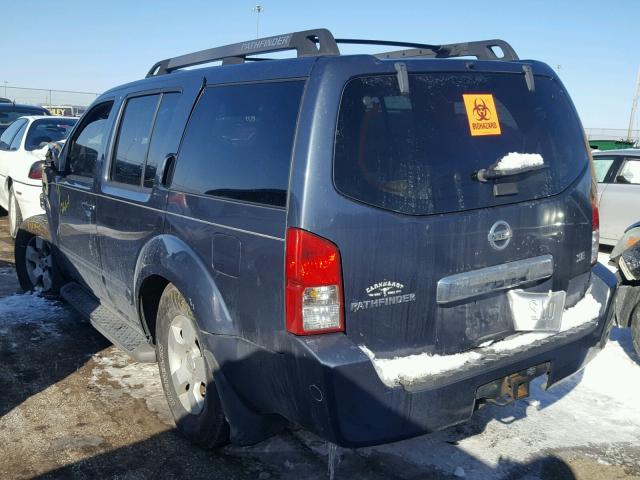 5N1AR18U47C607207 - 2007 NISSAN PATHFINDER BLUE photo 3