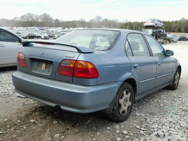 1HGEJ8644YL046020 - 2000 HONDA CIVIC EX BLUE photo 4