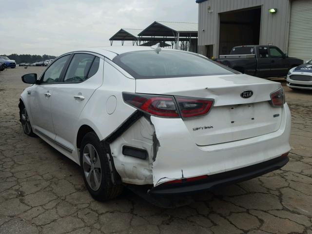 KNAGM4AD1E5074806 - 2014 KIA OPTIMA HYB WHITE photo 3