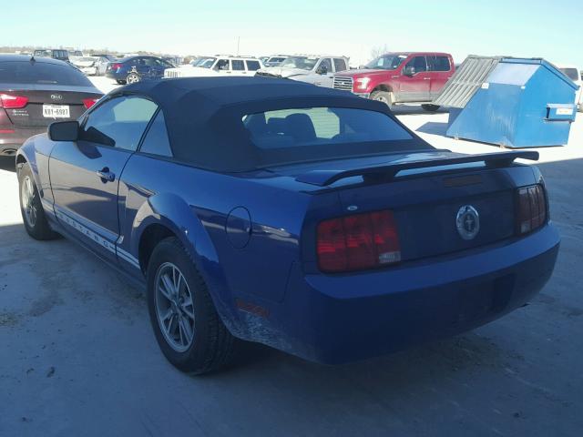 1ZVFT84N055232532 - 2005 FORD MUSTANG BLUE photo 3