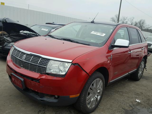 2LMDJ8JC0ABJ23724 - 2010 LINCOLN MKX RED photo 2