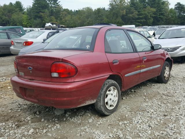 2C1MR522516709922 - 2001 CHEVROLET METRO LSI RED photo 4