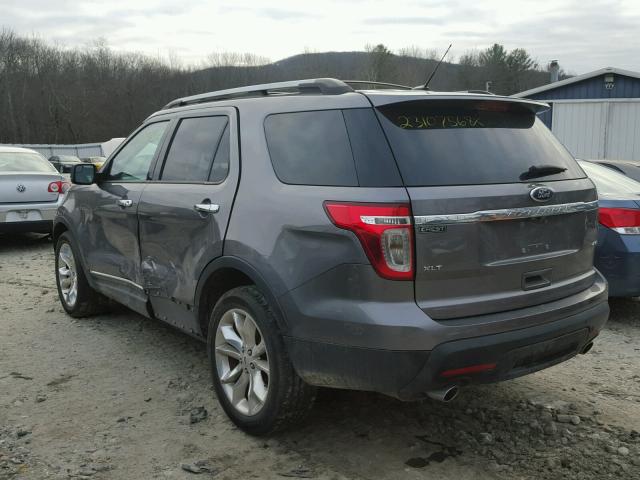 1FM5K8D81DGC47373 - 2013 FORD EXPLORER X GRAY photo 3