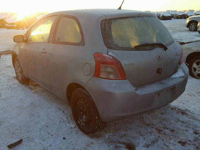 JTDJT923275106034 - 2007 TOYOTA YARIS GRAY photo 3