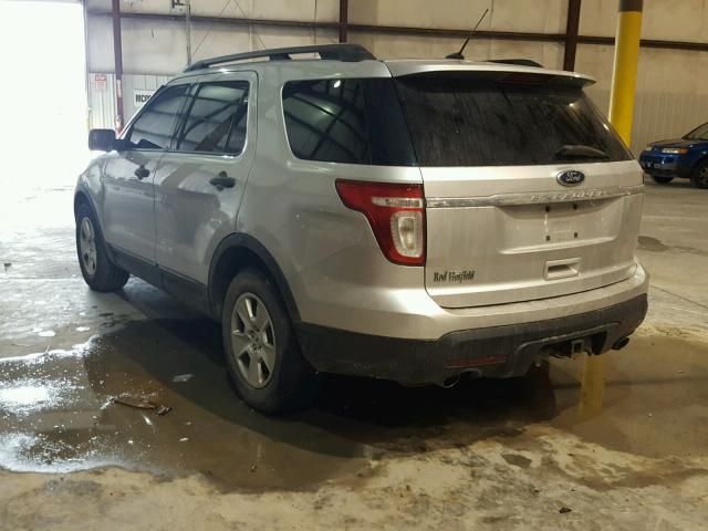 1FMHK7B89BGA92045 - 2011 FORD EXPLORER SILVER photo 3