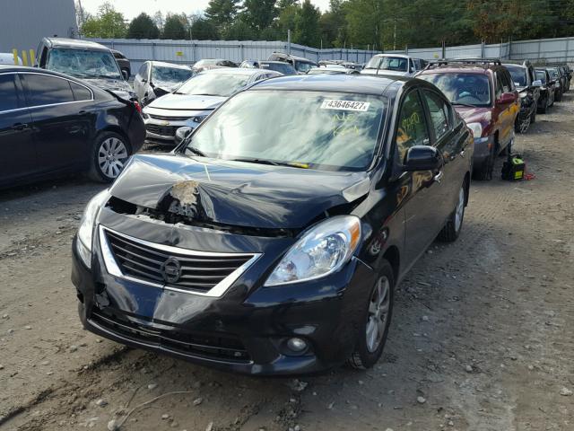 3N1CN7AP5DL860863 - 2013 NISSAN VERSA S BLACK photo 2