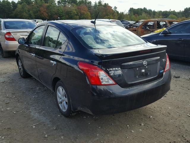 3N1CN7AP5DL860863 - 2013 NISSAN VERSA S BLACK photo 3