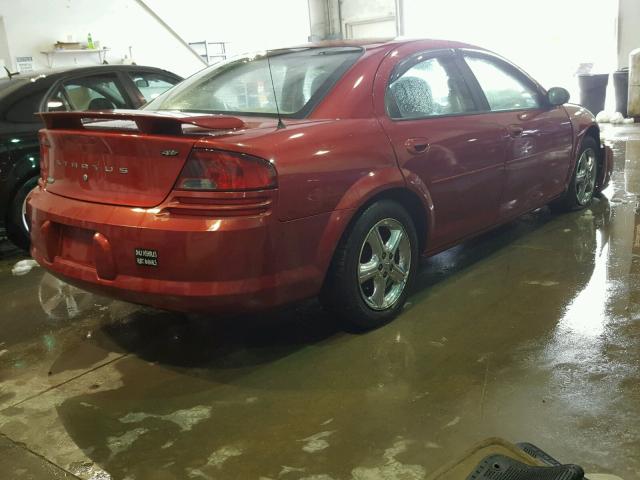 1B3EL46R66N156633 - 2006 DODGE STRATUS SX RED photo 4