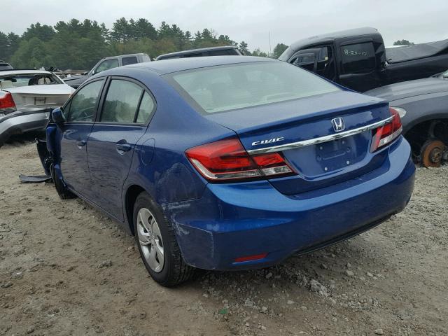 19XFB2F50FE280831 - 2015 HONDA CIVIC LX BLUE photo 3