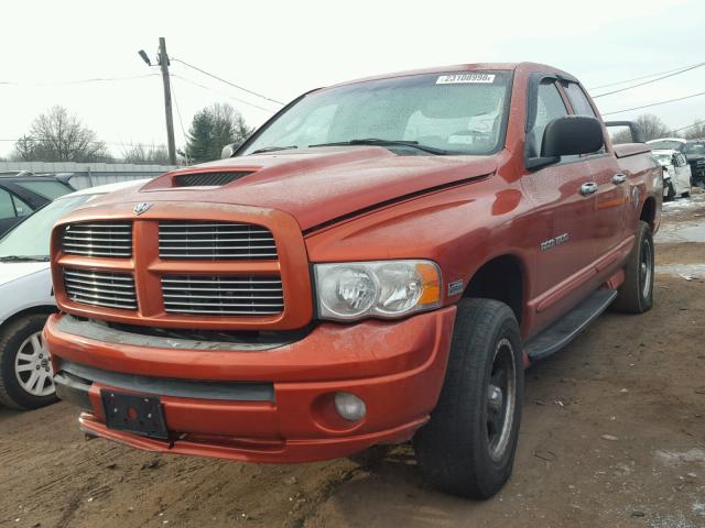 1D7HU18D75J633137 - 2005 DODGE RAM 1500 S ORANGE photo 2