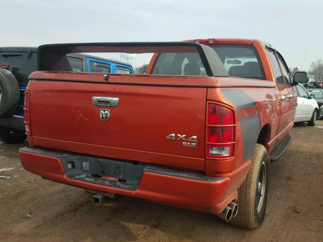 1D7HU18D75J633137 - 2005 DODGE RAM 1500 S ORANGE photo 4