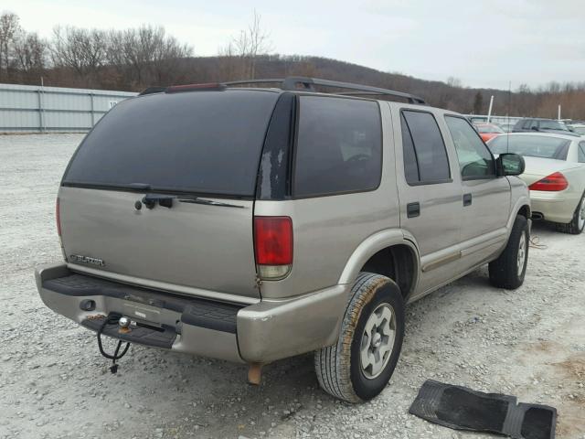 1GNDT13X54K158844 - 2004 CHEVROLET BLAZER TAN photo 4