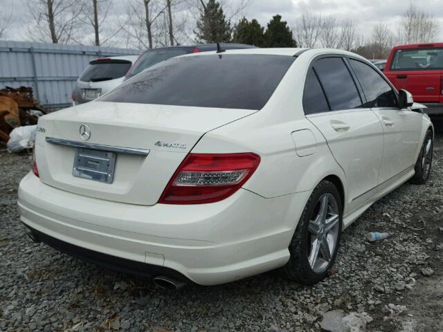 WDDGF81X69F256781 - 2009 MERCEDES-BENZ C 300 4MAT WHITE photo 4