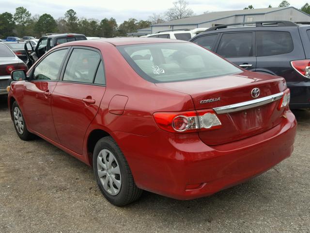 JTDBU4EE7B9132356 - 2011 TOYOTA COROLLA BA RED photo 3