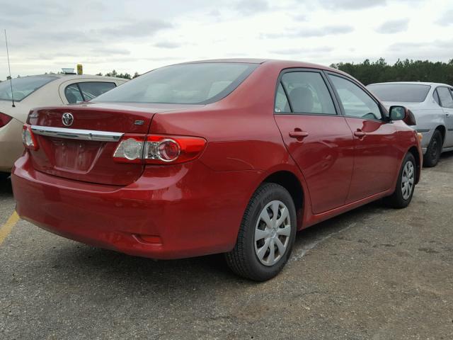 JTDBU4EE7B9132356 - 2011 TOYOTA COROLLA BA RED photo 4