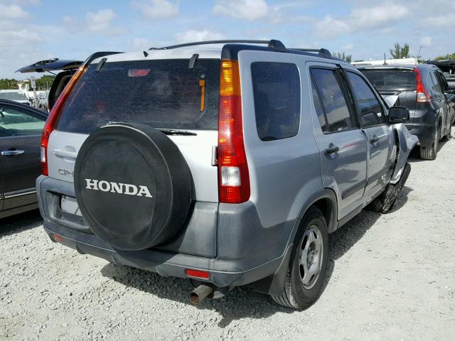 SHSRD68422U000181 - 2002 HONDA CR-V LX SILVER photo 4