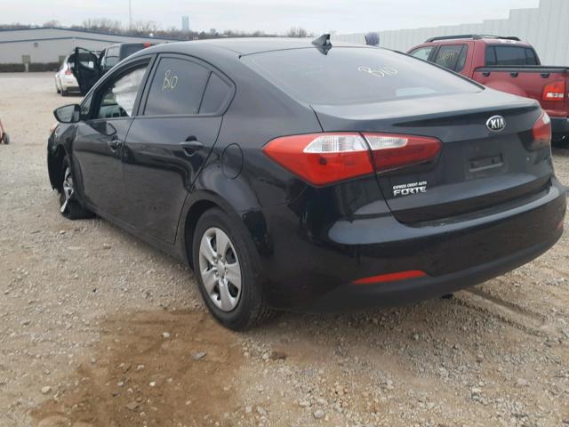 KNAFK4A65F5412423 - 2015 KIA FORTE LX BLACK photo 3