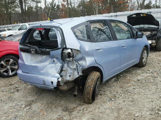 JHMGE87229S069472 - 2009 HONDA FIT BLUE photo 4