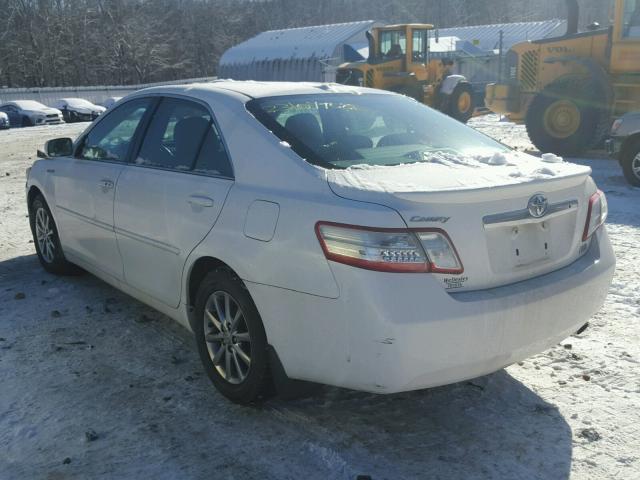 4T1BB3EK4AU123983 - 2010 TOYOTA CAMRY HYBR WHITE photo 3