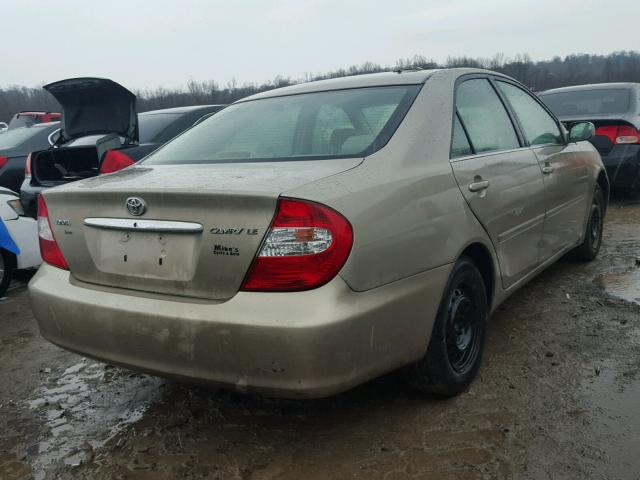 4T1BE32K73U202269 - 2003 TOYOTA CAMRY LE GOLD photo 4