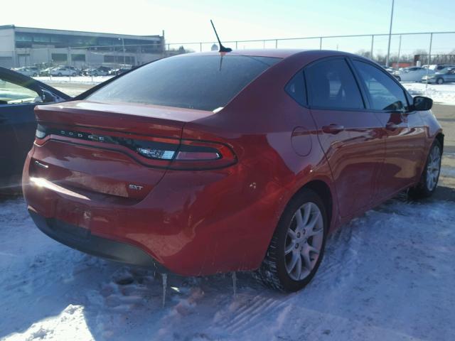 1C3CDFBA8DD286998 - 2013 DODGE DART SXT RED photo 4