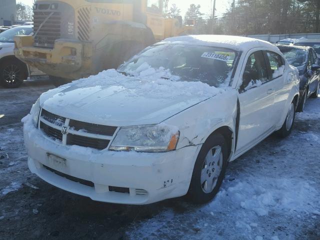 1B3CC4FB5AN125067 - 2010 DODGE AVENGER SX WHITE photo 2