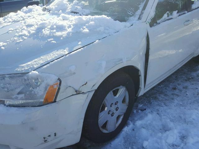 1B3CC4FB5AN125067 - 2010 DODGE AVENGER SX WHITE photo 9