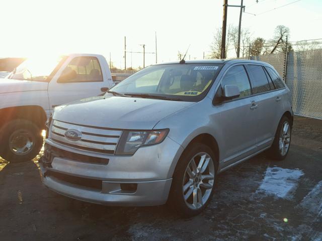 2FMDK4AC8ABA55951 - 2010 FORD EDGE SPORT SILVER photo 2