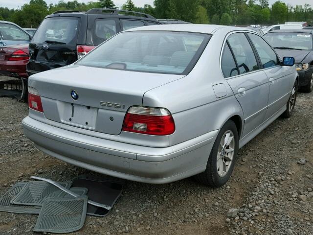 WBADT43453G030618 - 2003 BMW 525 I AUTO SILVER photo 4