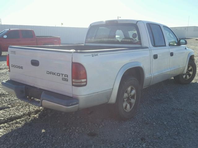 1D7HL48X43S184229 - 2003 DODGE DAKOTA QUA WHITE photo 4