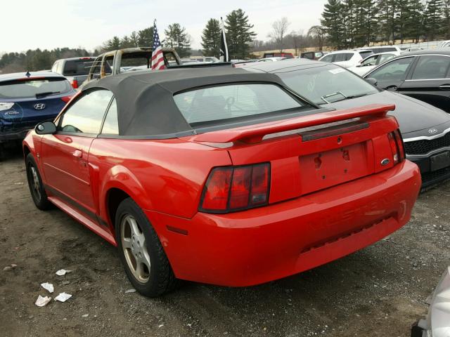 1FAFP44412F166902 - 2002 FORD MUSTANG RED photo 3