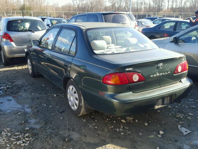 2T1BR12E41C487014 - 2001 TOYOTA COROLLA CE GREEN photo 3