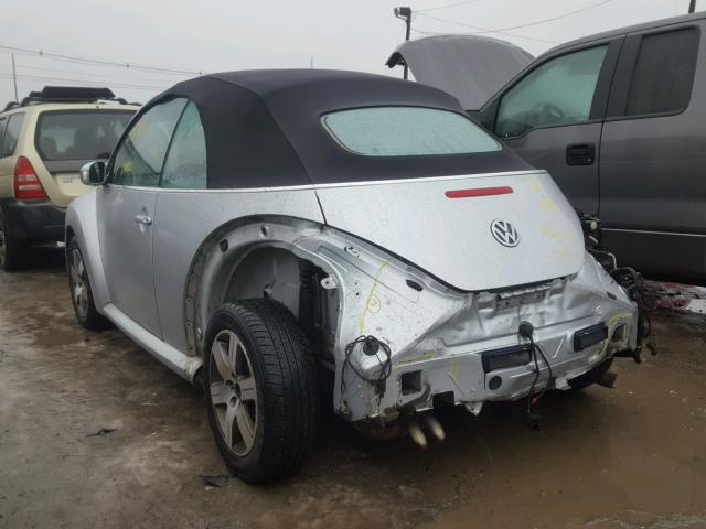 3VWRF31Y16M305666 - 2006 VOLKSWAGEN NEW BEETLE SILVER photo 3