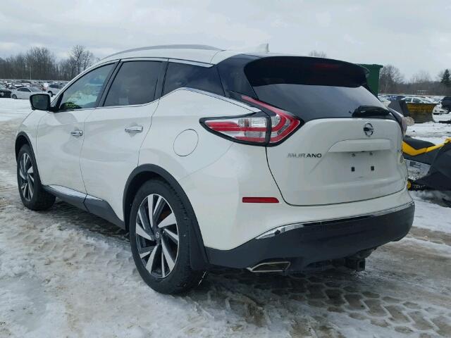 5N1AZ2MH7GN145809 - 2016 NISSAN MURANO S WHITE photo 3