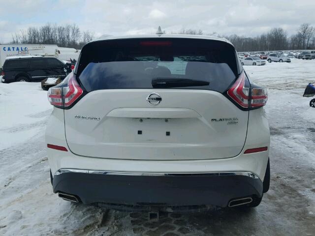 5N1AZ2MH7GN145809 - 2016 NISSAN MURANO S WHITE photo 9