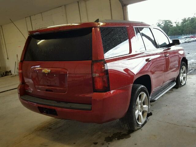 1GNSCAKC1FR125212 - 2015 CHEVROLET TAHOE C150 RED photo 4