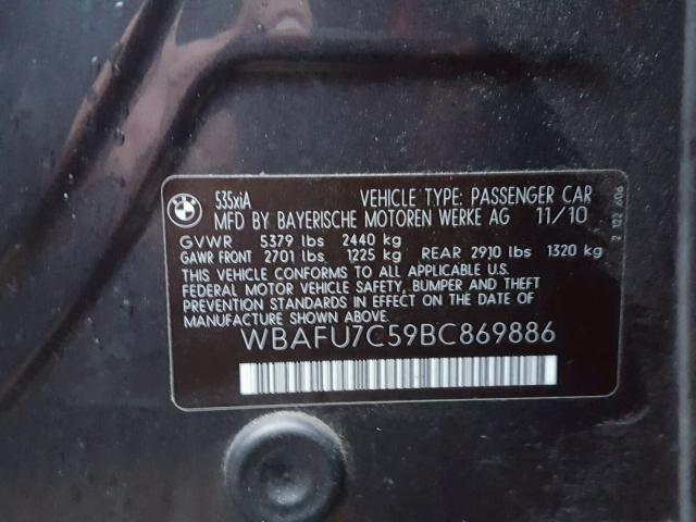 WBAFU7C59BC869886 - 2011 BMW 535 XI Գրաֆիտ լուսանկար 10