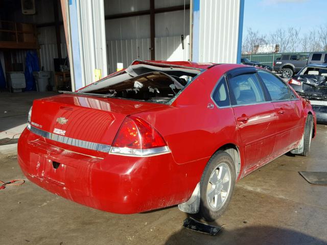 2G1WT55N581237627 - 2008 CHEVROLET IMPALA LT RED photo 4