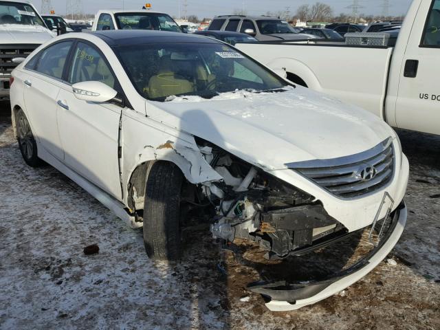 5NPEC4AC7EH843605 - 2014 HYUNDAI SONATA SE WHITE photo 1