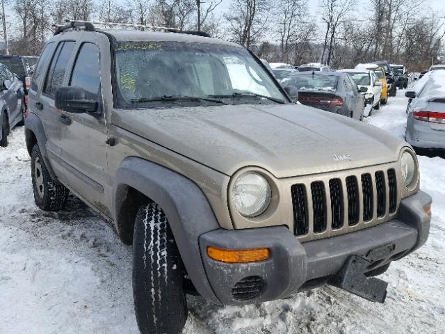 1J4GL48KX4W189742 - 2004 JEEP LIBERTY SP GOLD photo 1