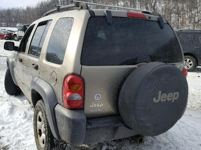 1J4GL48KX4W189742 - 2004 JEEP LIBERTY SP GOLD photo 3