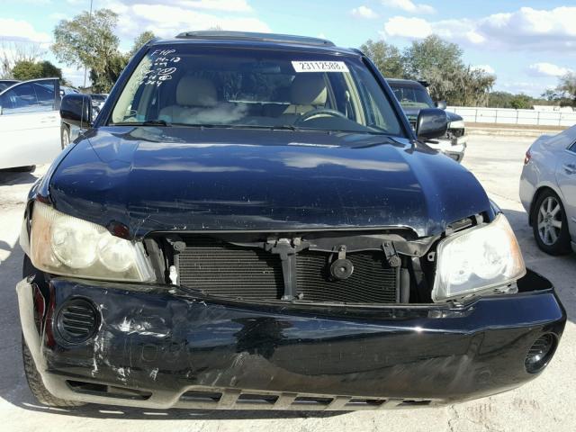 JTEGF21A320045125 - 2002 TOYOTA HIGHLANDER BLACK photo 9